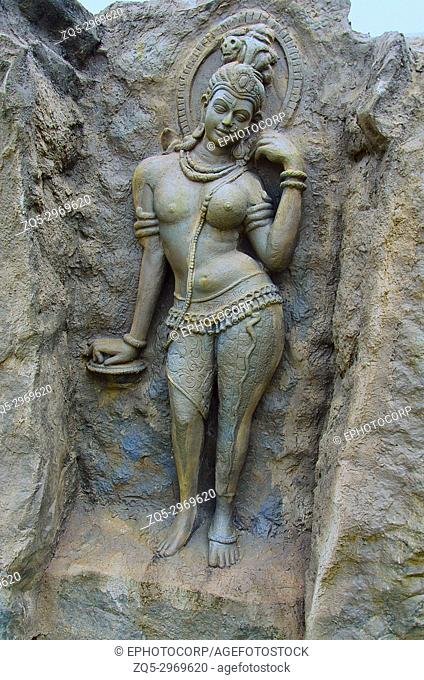An idol of Ardhanari Nateshwar, Sant Darshan Museum, Hadashi, Maharashtra, India