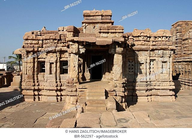 Ancient Hindu temple dedicated to Shiva at the ancient site of Pattadakal, Karnataka, India