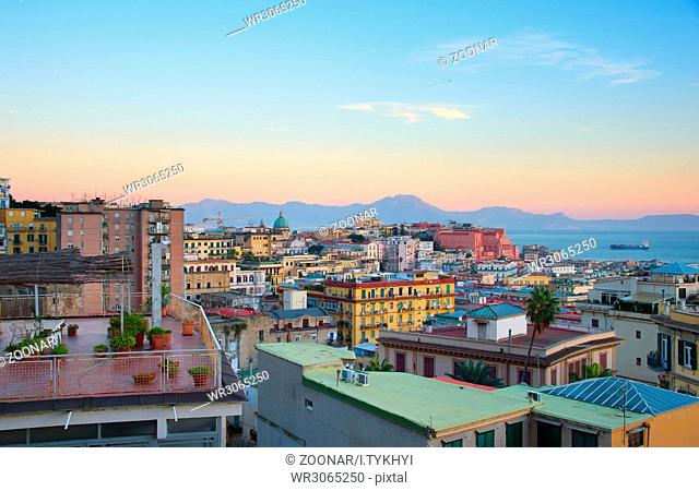 Naples at twilight, Italy