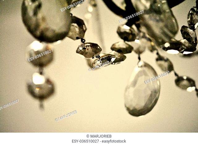 Detail of crystal chandelier
