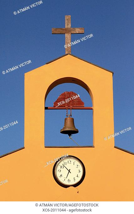 belltower of Saint Joseph Labourer church in Los Catalanes hamlet. Santa Cruz de Tenerife region . Spain