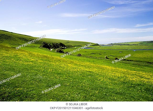 Cuckmere River valley at Seaford Head, South Downs, East Sussex, England, Britain, May 23, 2014 (CTK Photo/Libor Sojka)