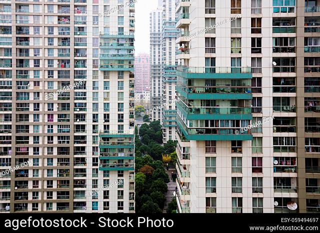 High rise apartment buildings in Shanghai