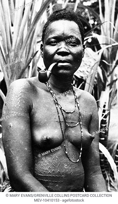 A Woman from Sibiti, Gabon - part of the Bakota (or Kota) - a Bantu ethnic group from the northeastern region of the country