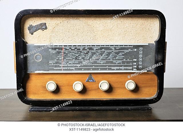 Cutout of an Israeli made Galai radio receiver on white background