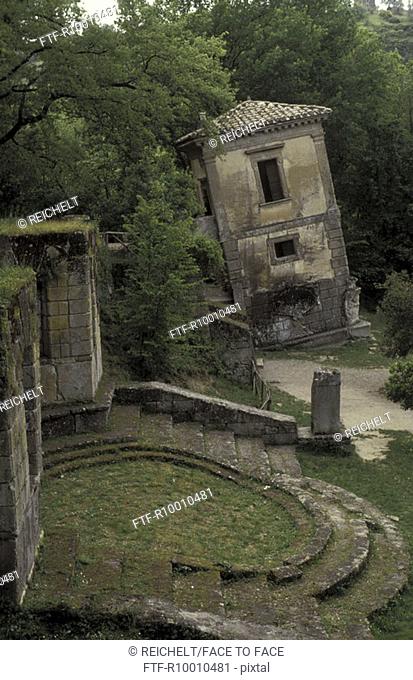 Old town in Italy, Parco dei Mostri, Bomarzo