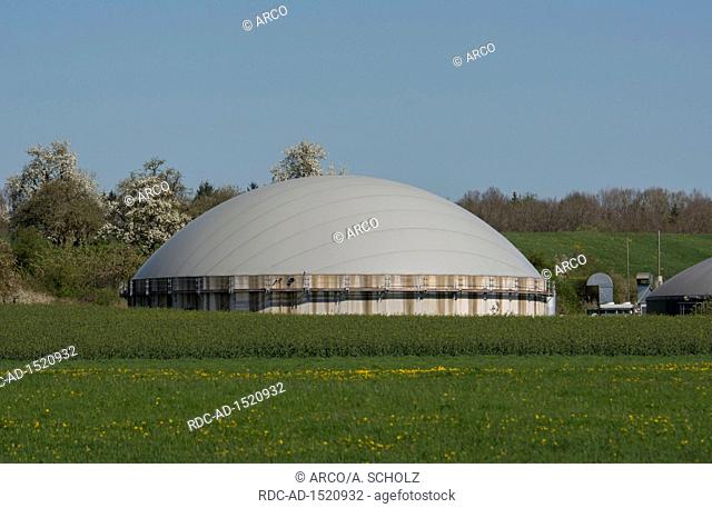 biogas plant, schwaebisch hall, hohenlohe region, baden-wuerttemberg, heilbronn-franconia, germany