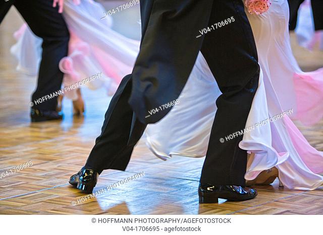 Couples at ballroom dancing at a dancing competition, Germany, Europe