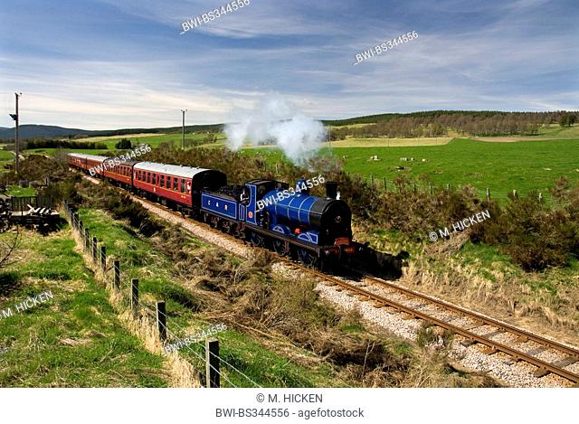 steam locomotive 828, 812 class, mcintosh 0-6-0, jumbo, caledonian railways, strathspey steam railway, aviemore, , United Kingdom, Scotland