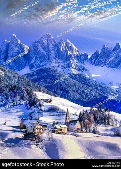 Italy-. Dolomite Alps. Funes Valley