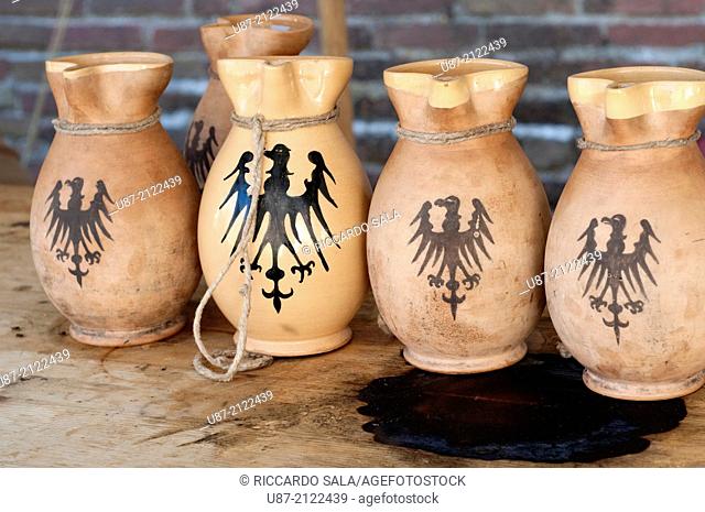 Italy, Lombardy, Historical Reenactment Mediaeval, Terracotta Pitcher