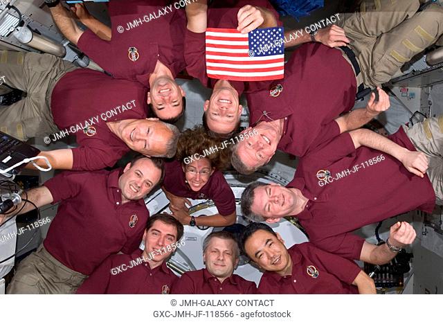 In an occurrence which became somewhat of a tradition for shuttle crews and those of the International Space Station expeditions