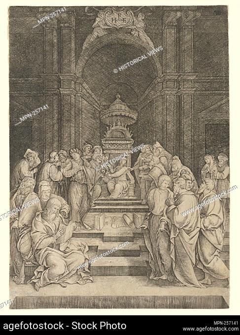 Christ disputing with the scholars. Aspertini, Amico, 1474-1552 (Printmaker) Mazzolino, Ludovico, approximately 1480-approximately 1530 (Artist) Monogrammist H