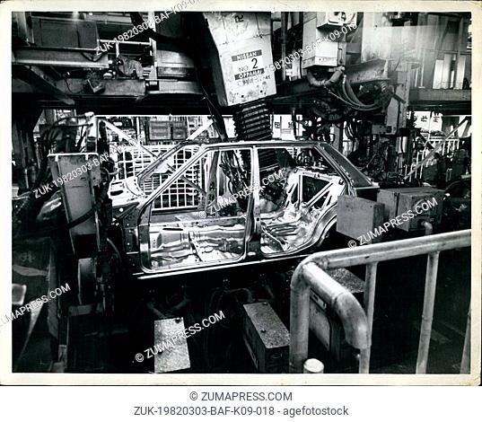 Mar. 03, 1982 - Oppama, Japan: The Oppama Plant of Nissan Motors of datsan Automobiles. The Oppama plant is one of Nissans most automated and modern car...