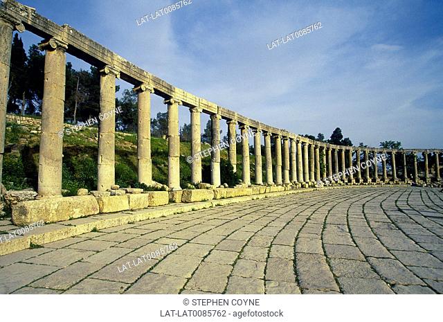 Archaeological site. Roman. Colonnaded street. Southern Tetrapylon. DwellingsHistorical - ancientScenics & landscapes
