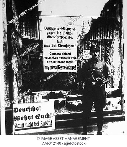 Anti-Jewish boycott of German Jews by Nazi's shortly after the Hitler Government took office: 1933-1934