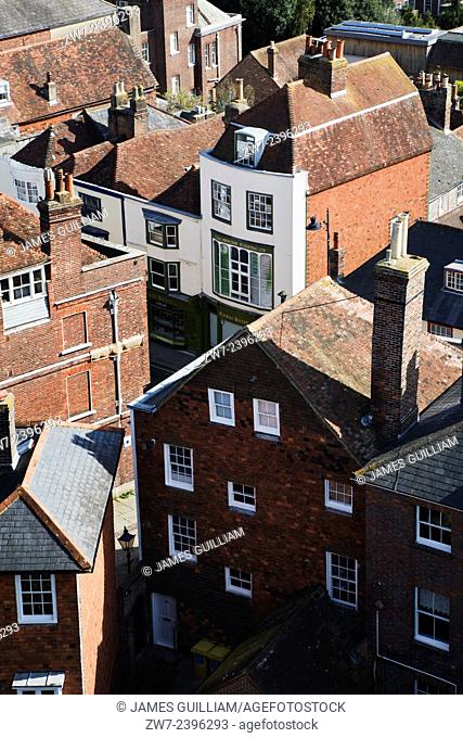 Roof tops of Lewes (East Sussex, UK) looking towards the High Street