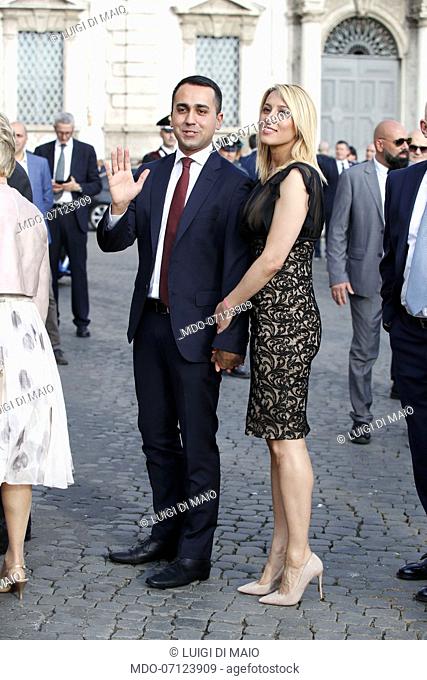 The Deputy Prime Minister of Italy Luigi Di Maio and his girlfriend Virginia Saba during the concert for the Republic Day and the welcome in the Quirinale...