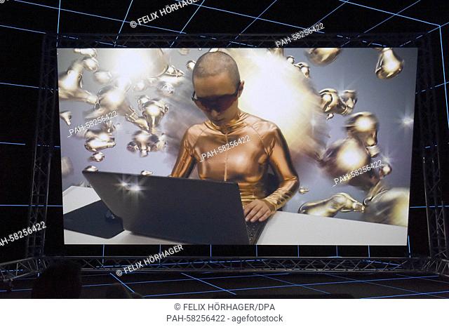 The piece 'Factory in the Sun, 2015' by Hito Steyerl can be seen in the German Pavilion at the Biennale in Venice, Italy, 11 May 2015