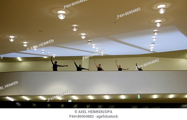 Performers from the Sasha Waltz and Guests dance company rehearse in the Elbphilharmonie concert hall in Hamburg, Germany, 29 December 2016