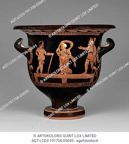 Mixing Vessel with a Phlyax Scene, Attributed to the Cotugno Painter (Greek (Apulian), active about 370 - 360 B.C.), Apulia, South Italy, 370 - 360 B