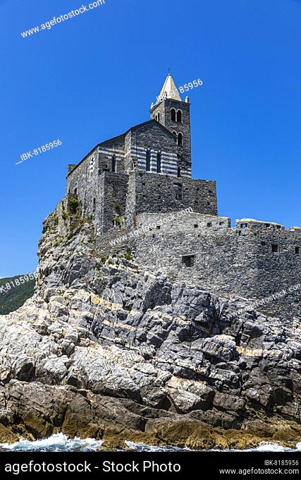 The Church of San Pietro, Portovenere, Ligurian Coast, Liguria, Italy, Europe