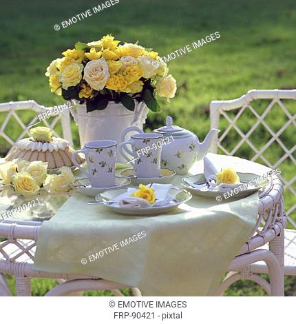 Terrace table for tea time