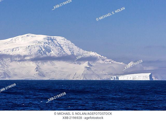 Tabular iceberg near Elephant Island, South Shetland Islands, Antarctica