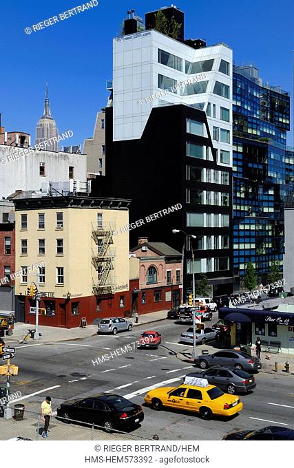 United States, New York City, Manhattan, Meatpacking District Gansevoort Market, 459 West 18th building in West Chelsea by the architect Della Valle Bernheimer...