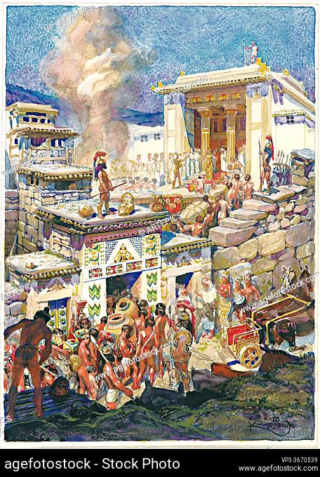 kupka, frantisek - Illustrations for 'Les Erinnyes' by Leconte de Lisle 03 - L' acropole d'Argos - 22927800144-4f2dd2ccbe-o