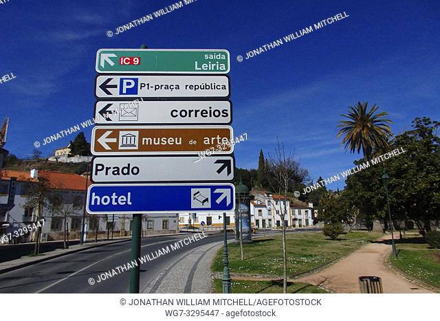PORTUGAL Tomar -- Street signs in Tomar Portugal -- Picture by Jonathan Mitchell/Atlas Photo Archive