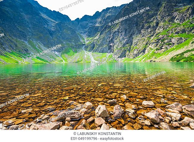 High Tatra mountains and lake Czarny Staw