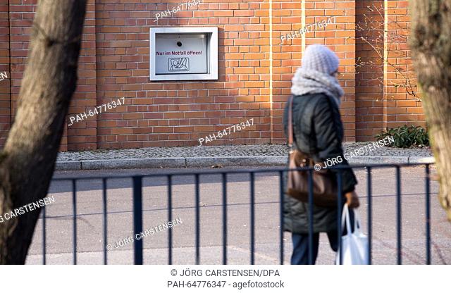 A view of the 'baby flap' of the Vivantes hospital in Berlin-Neukoelln, Germany, 03 January 2016. On the night of New Years Eve a dead infant was found in the...