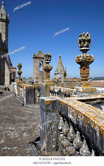 The Cathedral of Evora, Portugal, 2009. View from the roof. Construction of the Romanesque Cathedral of Evora began in 1186