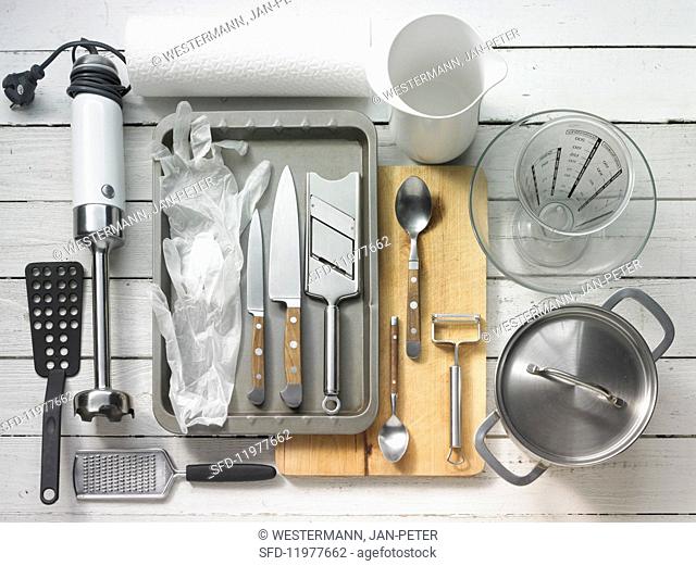 Kitchen utensils for making beetroot carpaccio