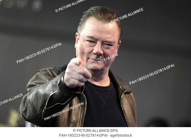Actor Peter Kurth appears at a press conference for his film 'In den Gängen' ('In the Aisles') in Berlin, Germany, 23 February 2018