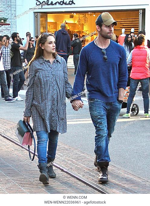 Rachael Leigh Cook and husband, Daniel Gillies shopping at The Grove in Hollywood Featuring: Rachael Leigh Cook, Daniel Gillies Where: Los Angeles, California