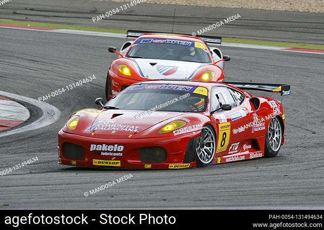 Nuerburgring, Germany - May 01, 2010: AVD Race Meeting. Sports Car Challenge, GTC Race Gran Turismo Cup, DMV, Motorsport Racing with Porsche and Ferrari GT Cars...