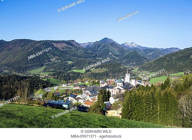 View to Mariazell, Styria, Austria, Europe