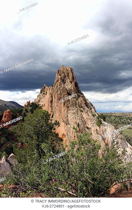 Rock formation at Garden of the Gods in Colorado Springs, Colorado, USA