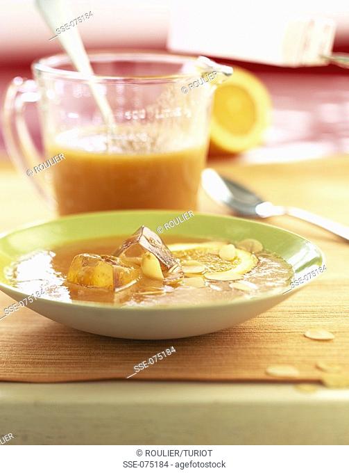 Iced melon and orange soup
