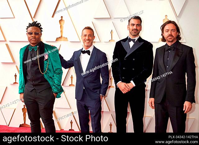 Amaree McKenstry-Hall, Matt Ogens, Nyle DiMarco and Geoff McLean arrive on the red carpet of the 94th Oscars® at the Dolby Theatre at Ovation Hollywood in Los...