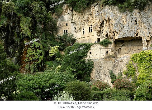 Villecroze cave dwellings, Var department, Provence-Alpes-Côte d'Azur, France