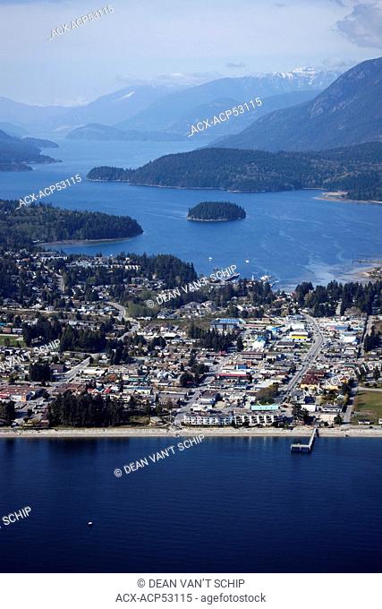 Sechelt Aerial, Sunshine Coast, Strait of Georgia, Sechelt Inlet, Sunshine Coast, B.C., Canada