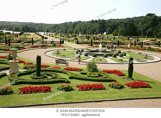 The restored Italianate Garden at Trentham Gardens, Stoke-on-Trent, Staffordshire, England