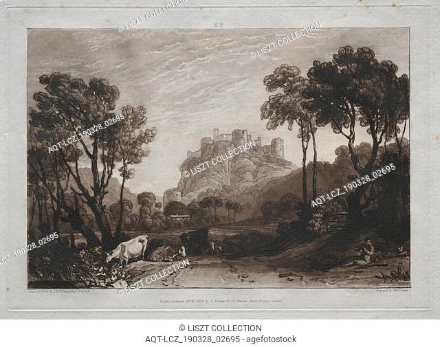 Liber Studiorum: The Castle above the Meadows. Joseph Mallord William Turner (British, 1775-1851). Etching and mezzotint