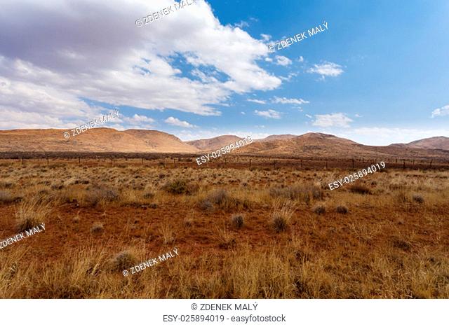 fantrastic Namibia desert landscape, Erongo region with dramatic skz