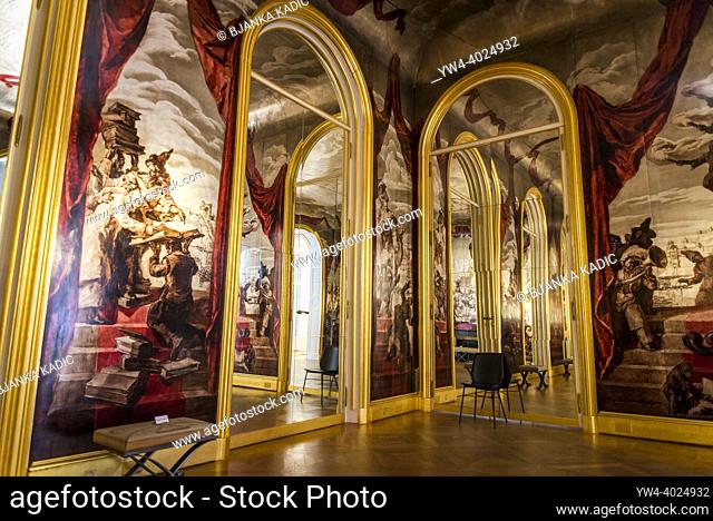 The ballroom of the Hotel Wendel, Carnavalet Museum, a museum dedicated to the history of the city, located in the Marais district, Paris, France