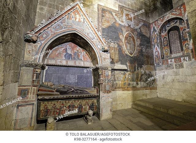 Pinturas murales en la Capilla de San Martín, Catedral de la Asunción de la Virgen, catedral vieja, Salamanca, comunidad autónoma de Castilla y León, Spain