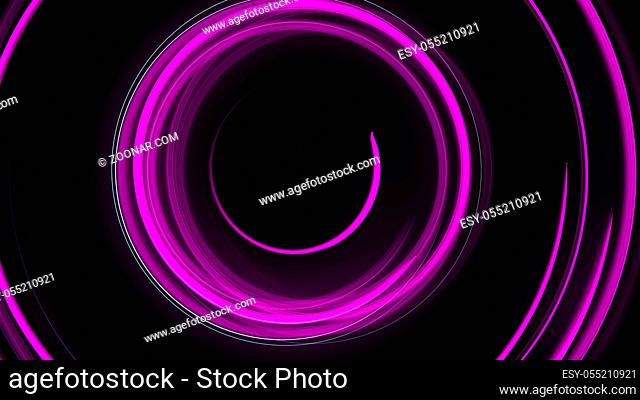 Abstract spiral rotating glow lines, computer generated background, 3D rendering background